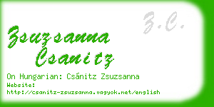 zsuzsanna csanitz business card